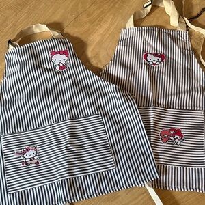 Striped Aprons with Cute Character Design